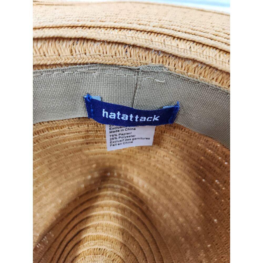 Hat Attack Women's Paper/Polyester Blend Straw Fe… - image 8